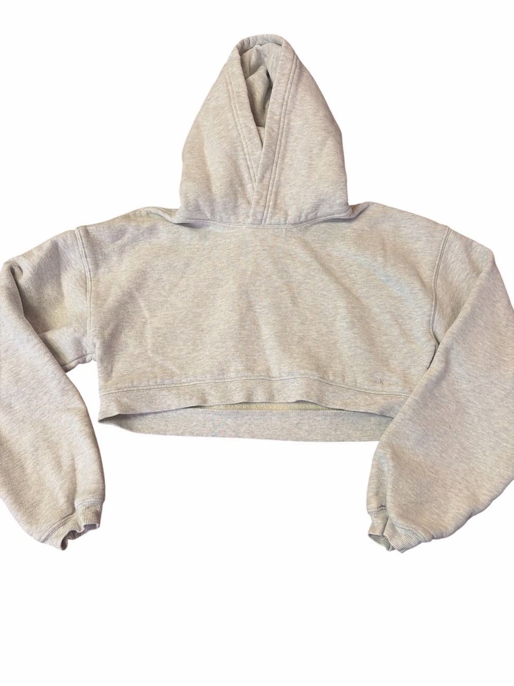 Aritzia Sweatfleece Mega Crop Hoodie gray. Womens XSmall